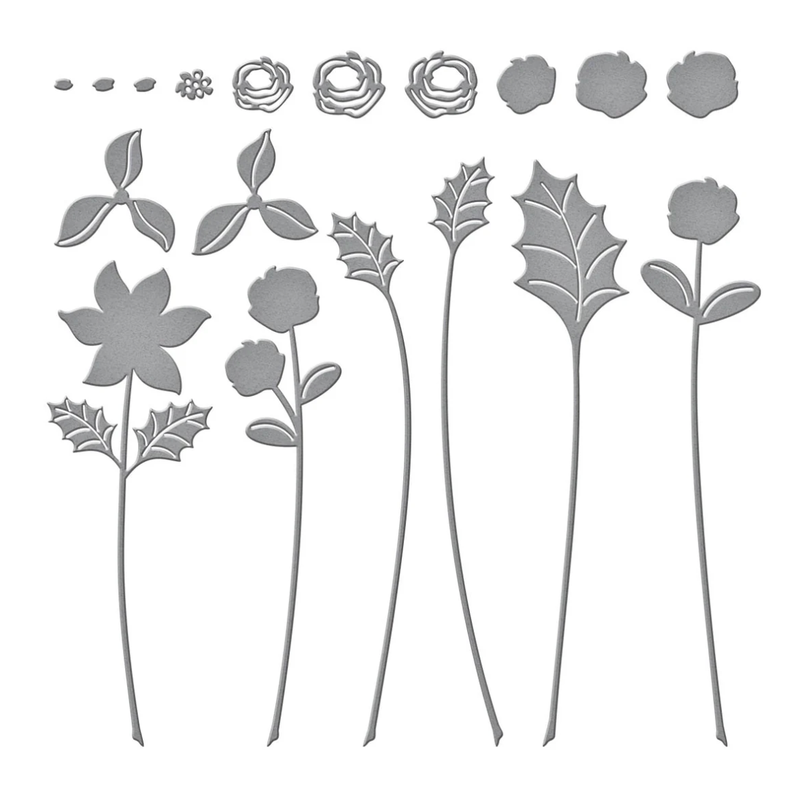 Spellbinders Sealed Christmas Sprigs Etched Dies