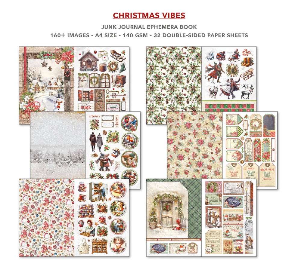 Ciao Bella Christmas Vibes Junk Journal & Ephemera Book