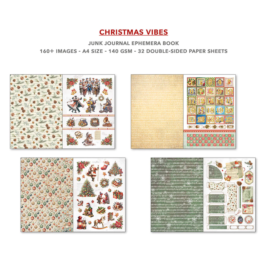 Ciao Bella Christmas Vibes Junk Journal & Ephemera Book