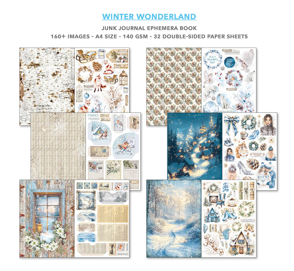 Ciao Bella Winter Wonderland Junk Journal & Ephemera Book