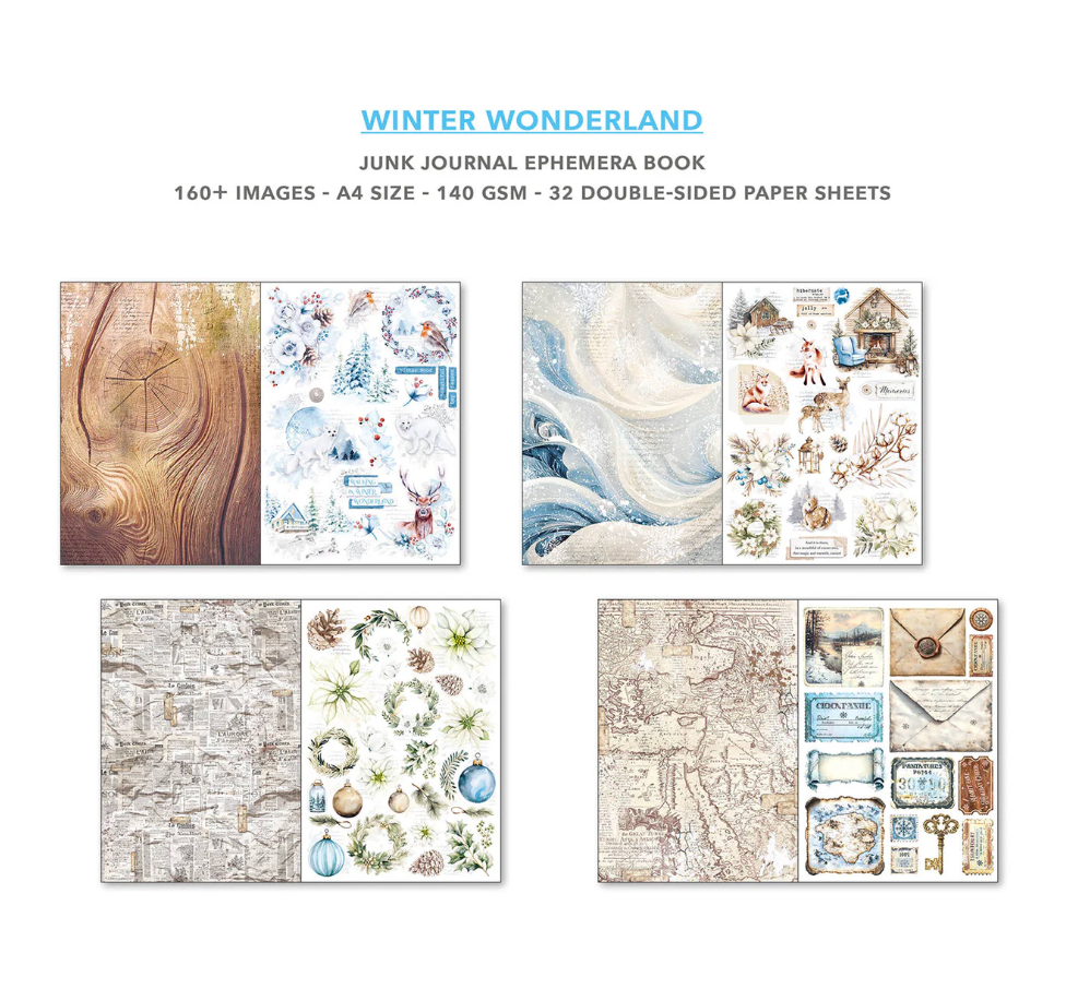 Ciao Bella Winter Wonderland Junk Journal & Ephemera Book