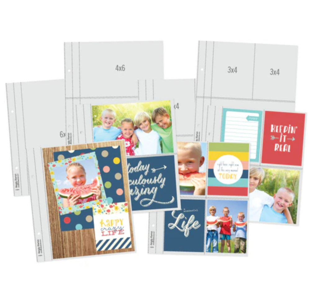 Simple Stories 6X8 SN@P! Flipbook Pages - Multi Pack Refills