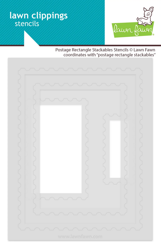 Lawn Fawn Postage Rectangle Stackables Stencils