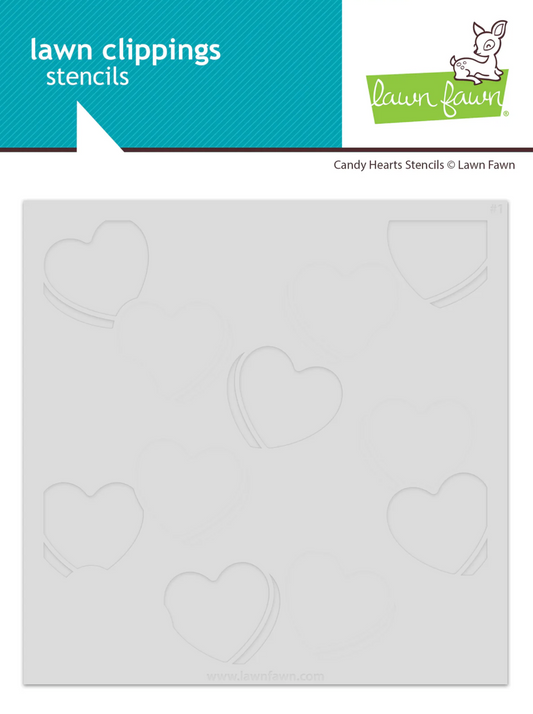 Lawn Fawn Candy Hearts Stencils