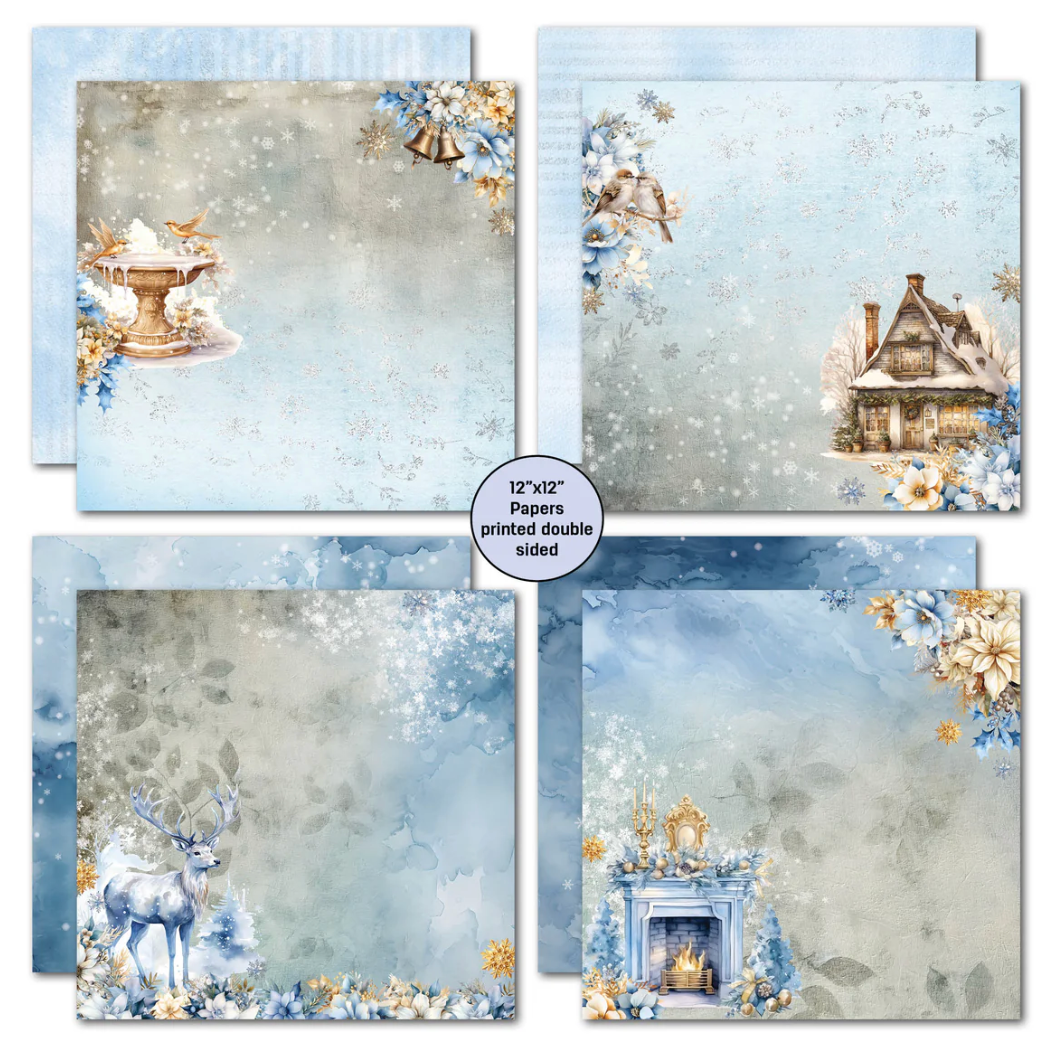 3Quarter Designs Snowflake Season 12x12 Design Paper & Diecuts Set
