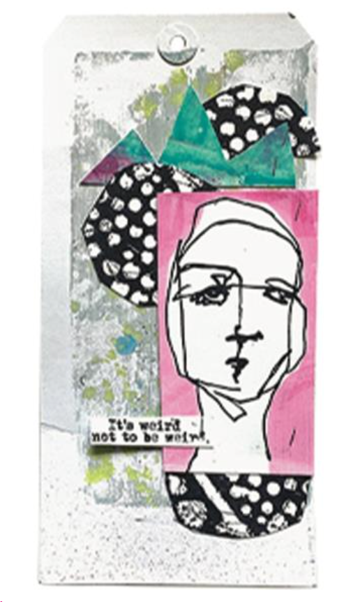 Dina Wakley Media White #8 Tags