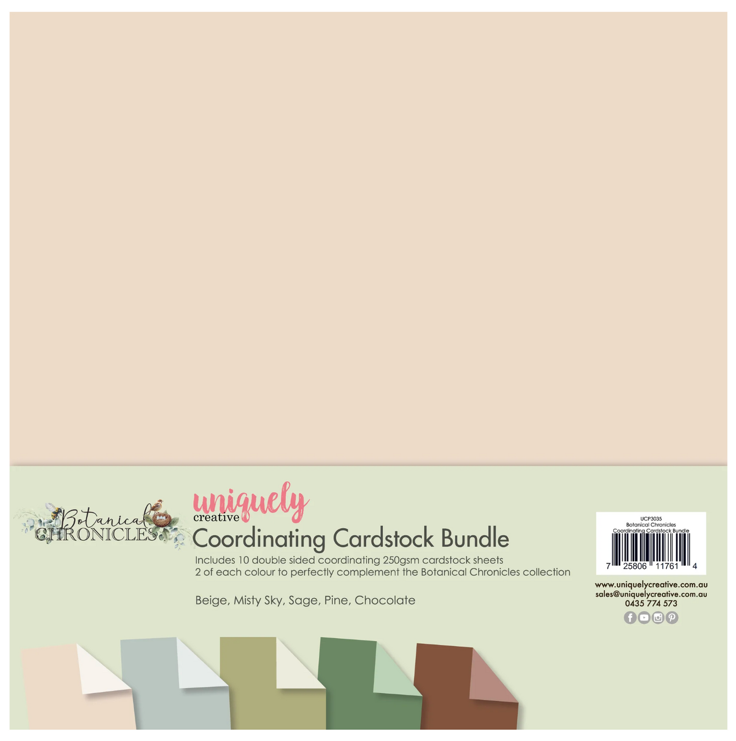 Uniquely Creative Botanical Chronicles Cardstock Bundle