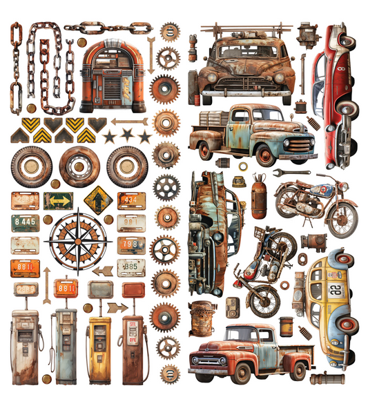 49 and Market Rust and Revs Laser Cut Elements