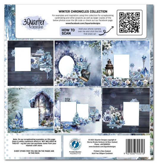 3Quarter Designs Winter Chronicles 12x12 Design Paper & Diecuts Set