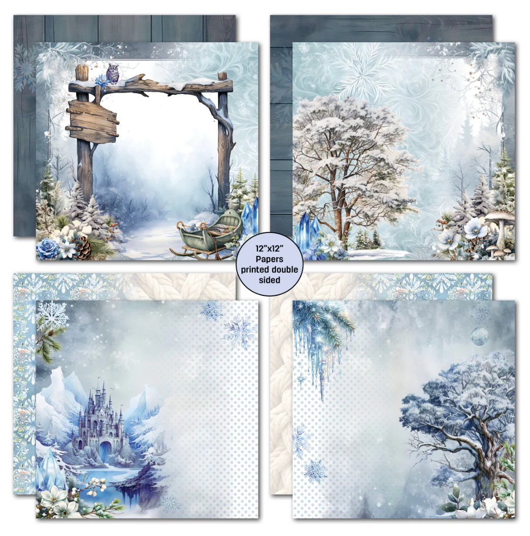 3Quarter Designs Winter Chronicles 12x12 Design Paper & Diecuts Set