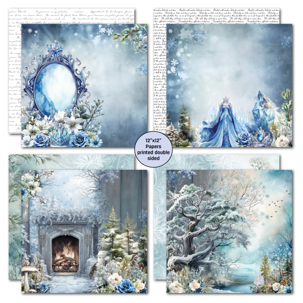 3Quarter Designs Winter Chronicles 12x12 Design Paper & Diecuts Set