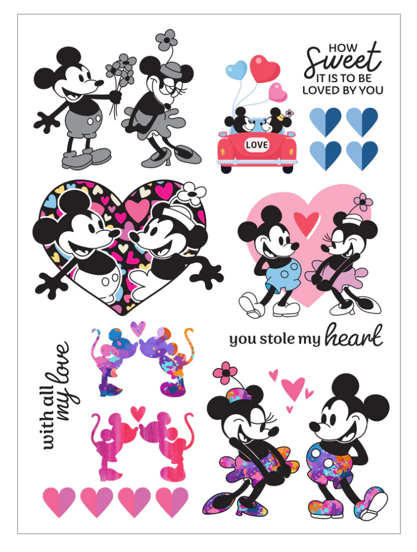 Spellbinders Classic Mouse Love Rub-Ons