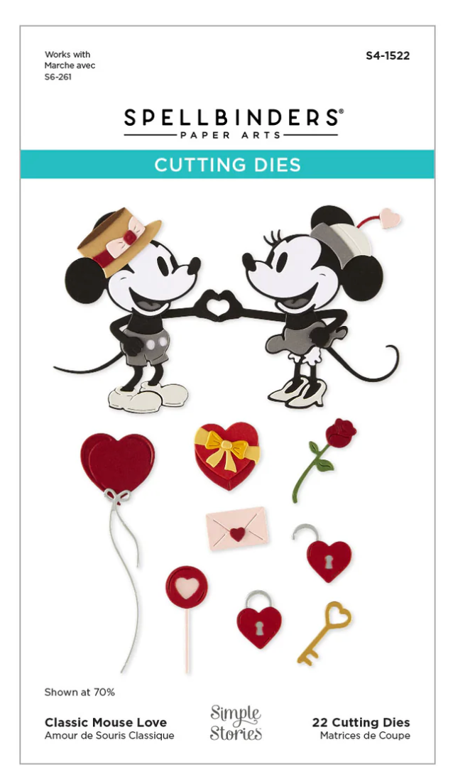 Spellbinders Classic Mouse Love Etched Dies