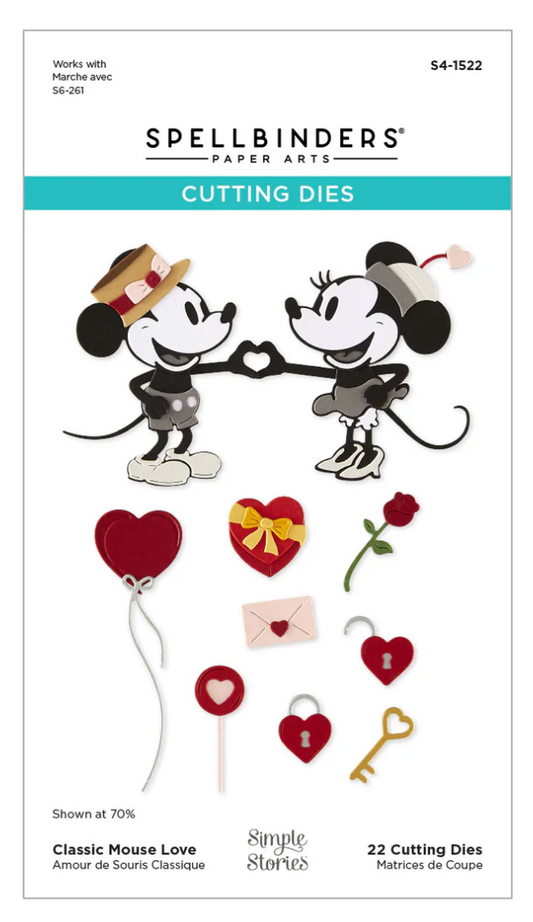 Spellbinders Classic Mouse Love Etched Dies