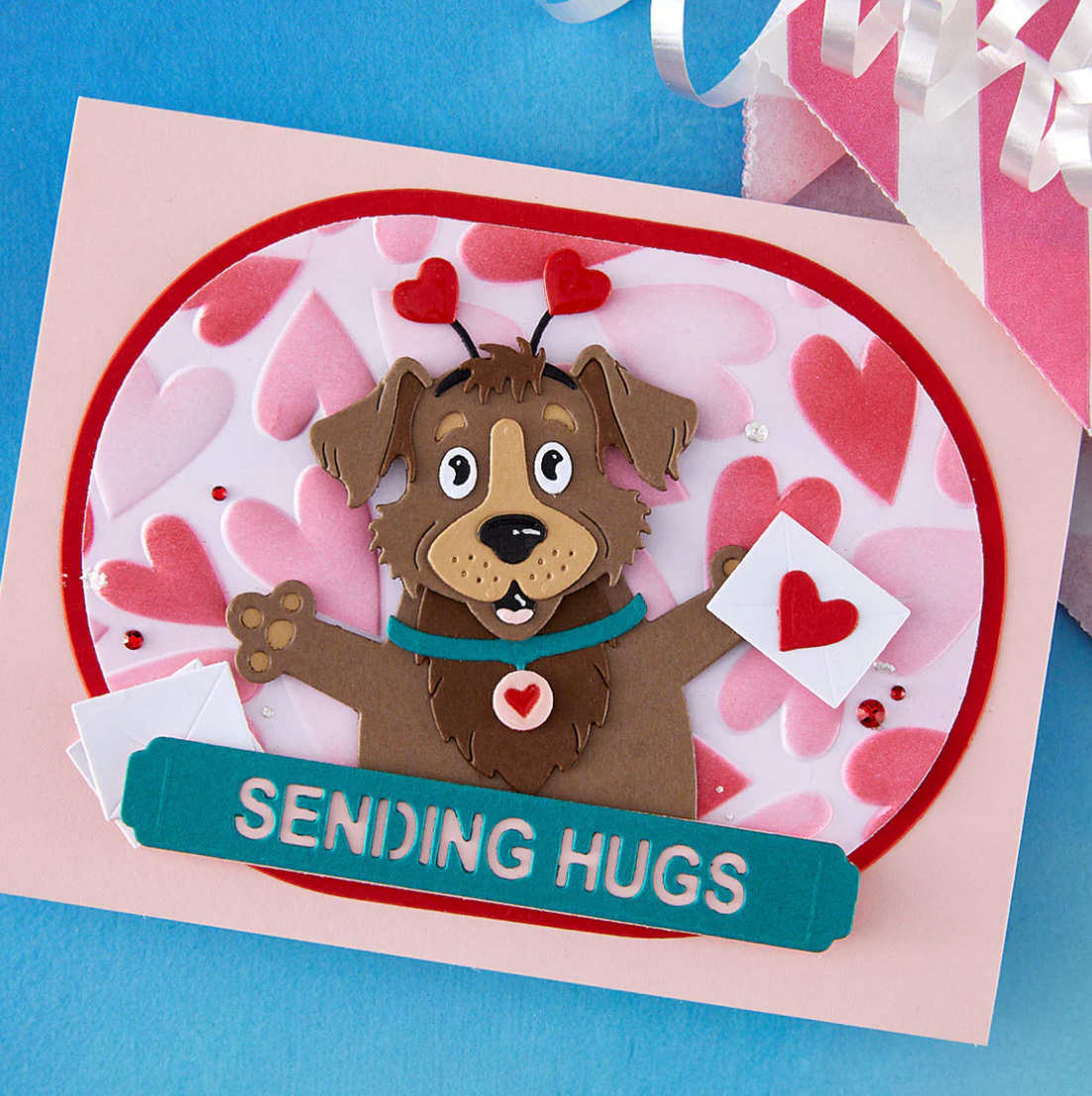 Spellbinders Puffy Hearts 3D Folder and Stencil Bundle