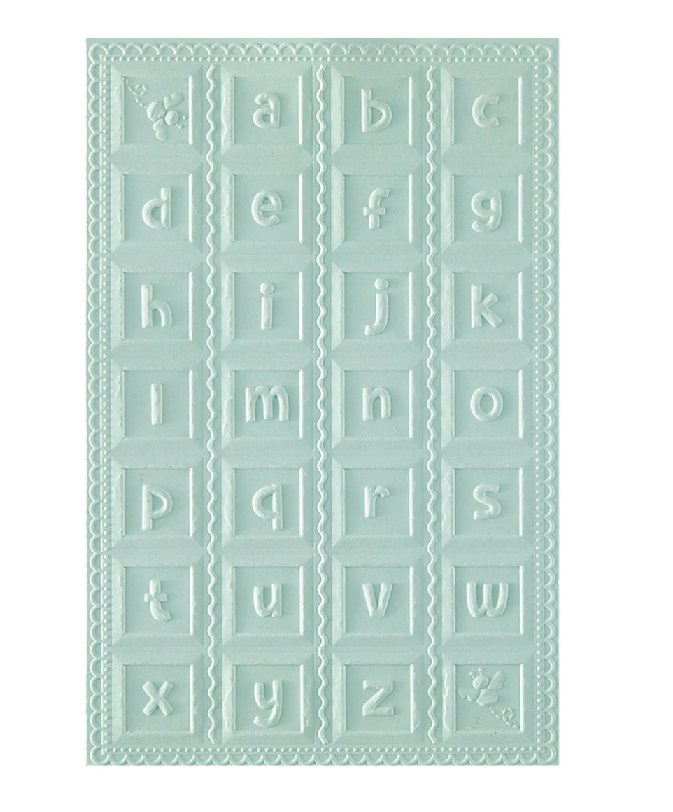 Spellbinders Classic Pooh Baby Blocks 3D Embossing Folder