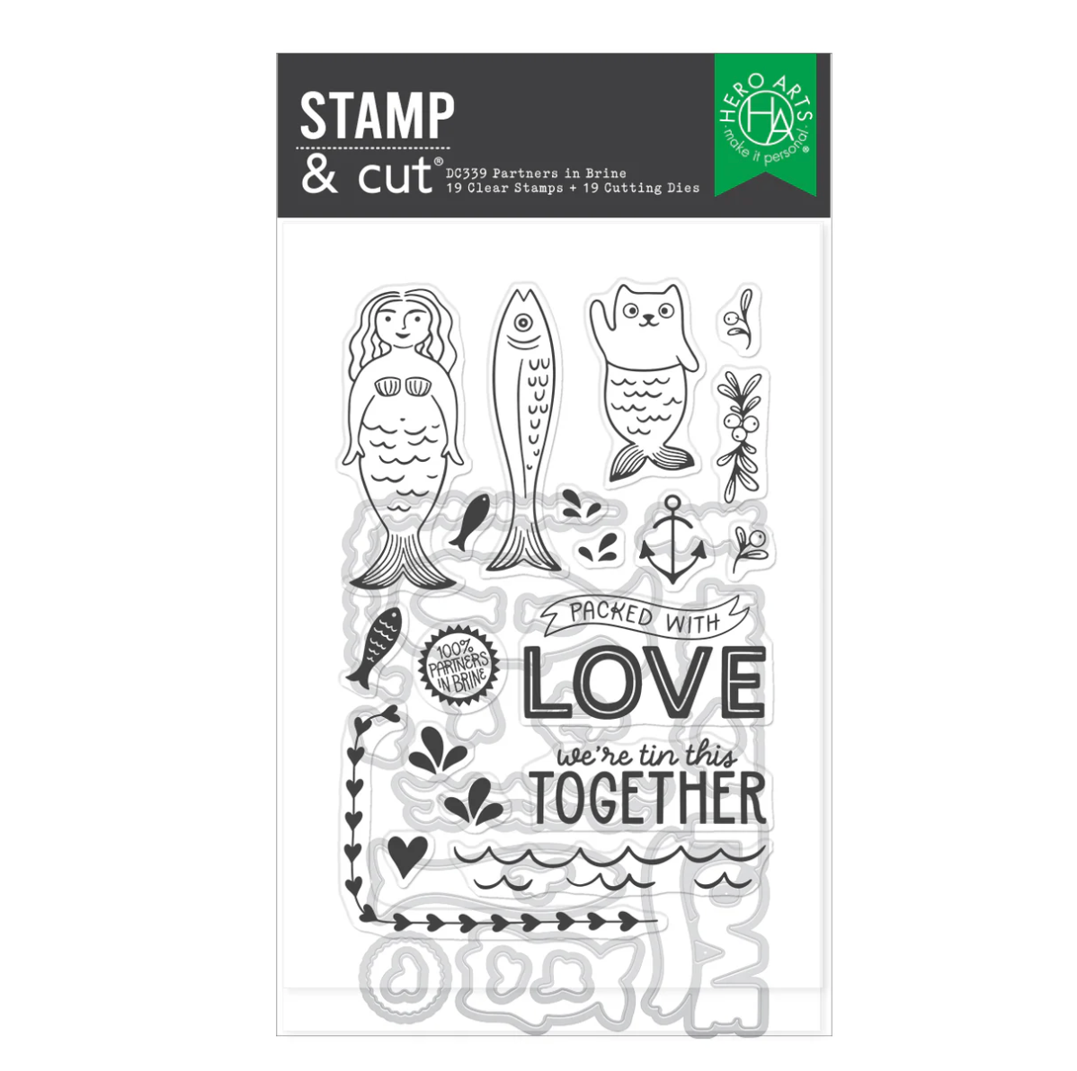 Hero Arts Partners In Brine Stamp & Cut Set