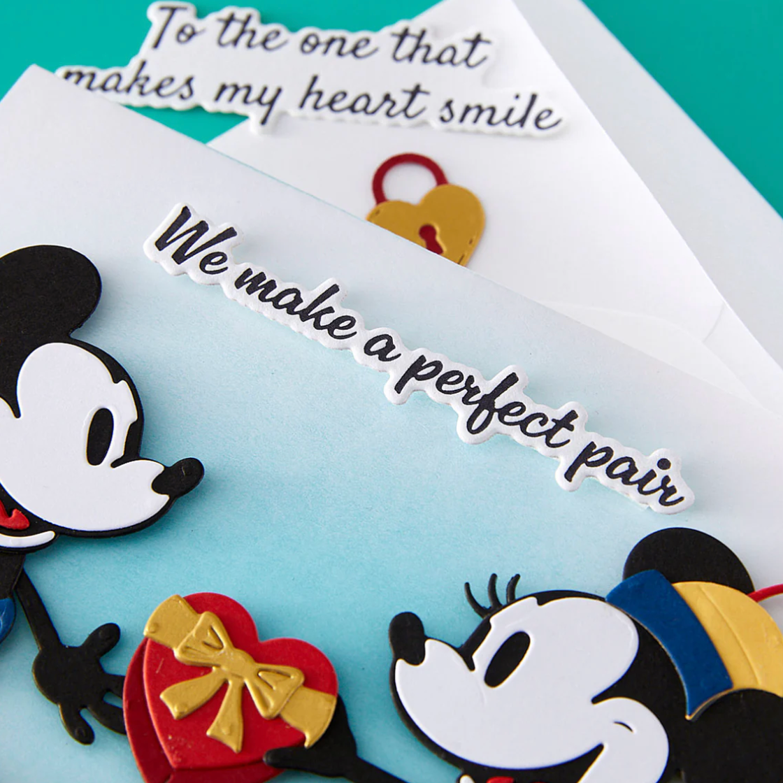 Spellbinders Classic Mouse Love Sentiments Press + Foil Plate & Die Set