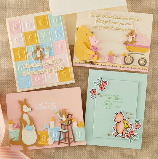 Spellbinders Say Cheese Classic Pooh Baby Press + Foil Plate & Die Bundle