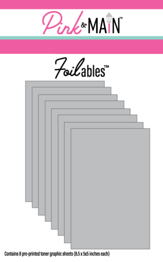 Pink & Main Silver Foilables® Toner Sheets