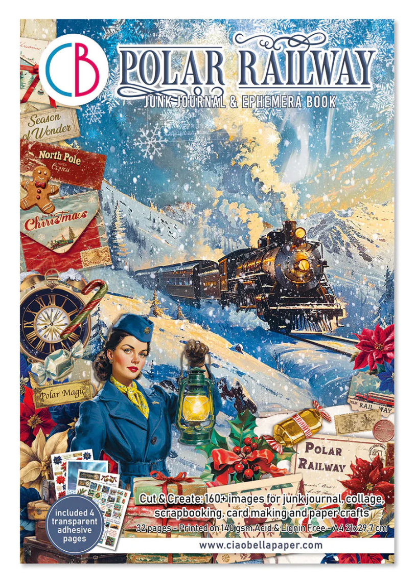 Ciao Bella Polar Railway Junk Journal & Ephemera Book