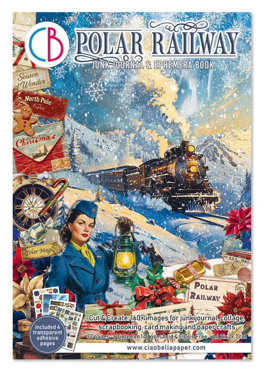 Ciao Bella Polar Railway Junk Journal & Ephemera Book