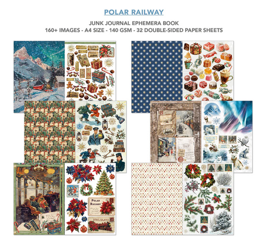 Ciao Bella Polar Railway Junk Journal & Ephemera Book