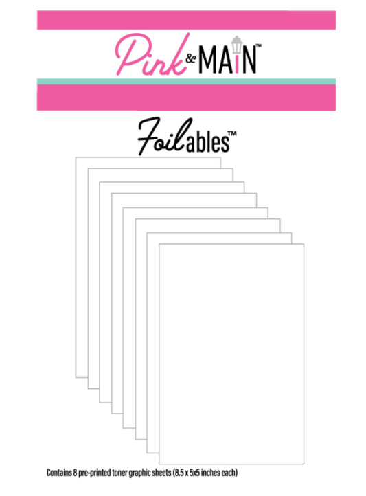 Pink & Main White Foilables® Toner Sheets