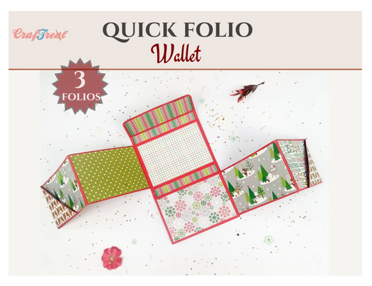 Craftreat Scrapbook Blank Quick Folio - Wallet - Black, Kraft and White