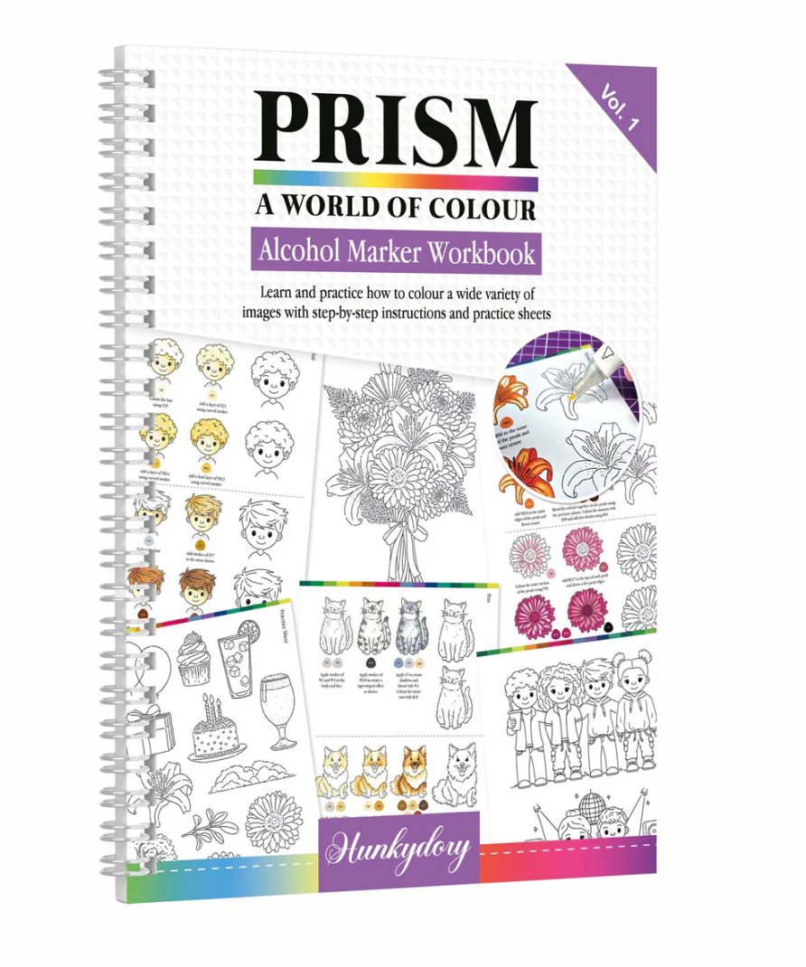 Hunkydory Prism Alcohol Markers Workbook - Vol. 1