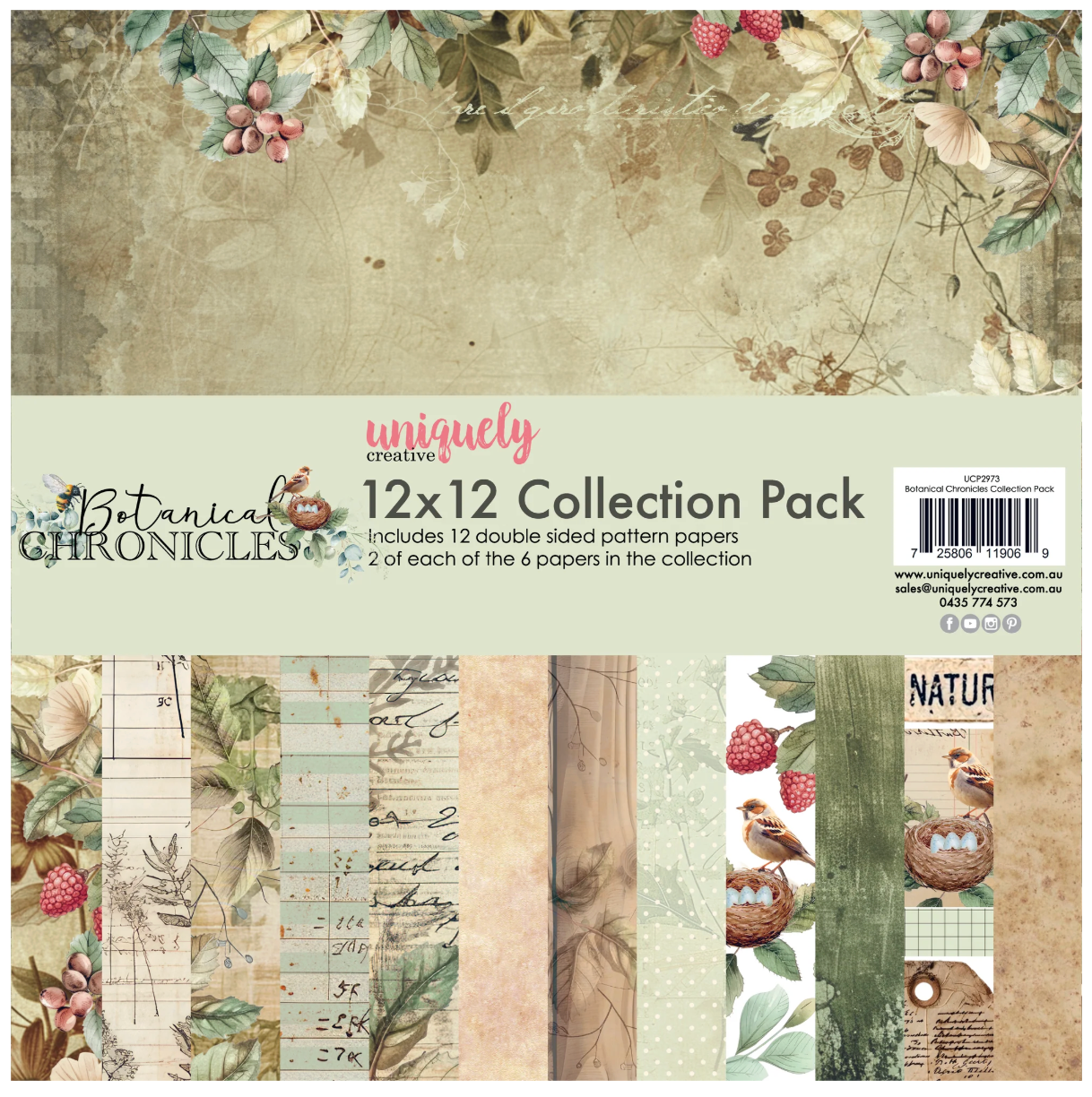 Uniquely Creative Botanical Chronicles 12 x 12 Collection Pack