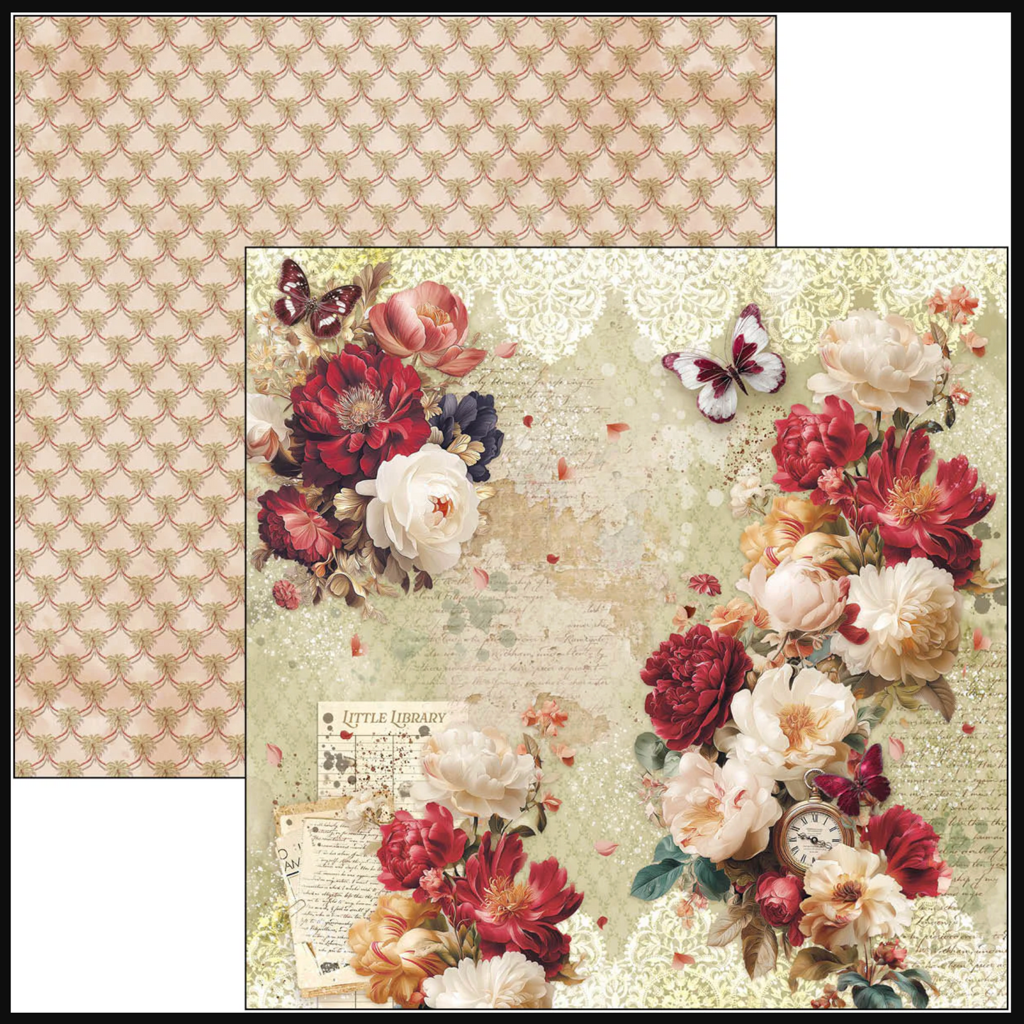 Ciao Bella Book Lovers Paper Pad 12"x12" 12/Pkg