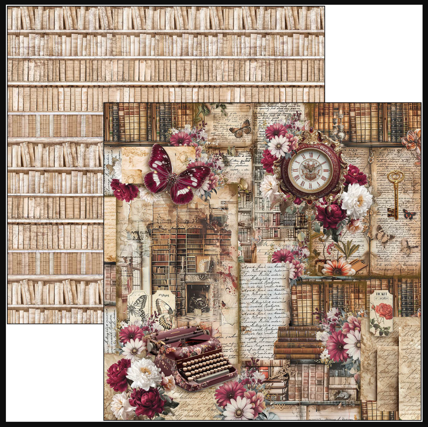 Ciao Bella Book Lovers Paper Pad 12"x12" 12/Pkg