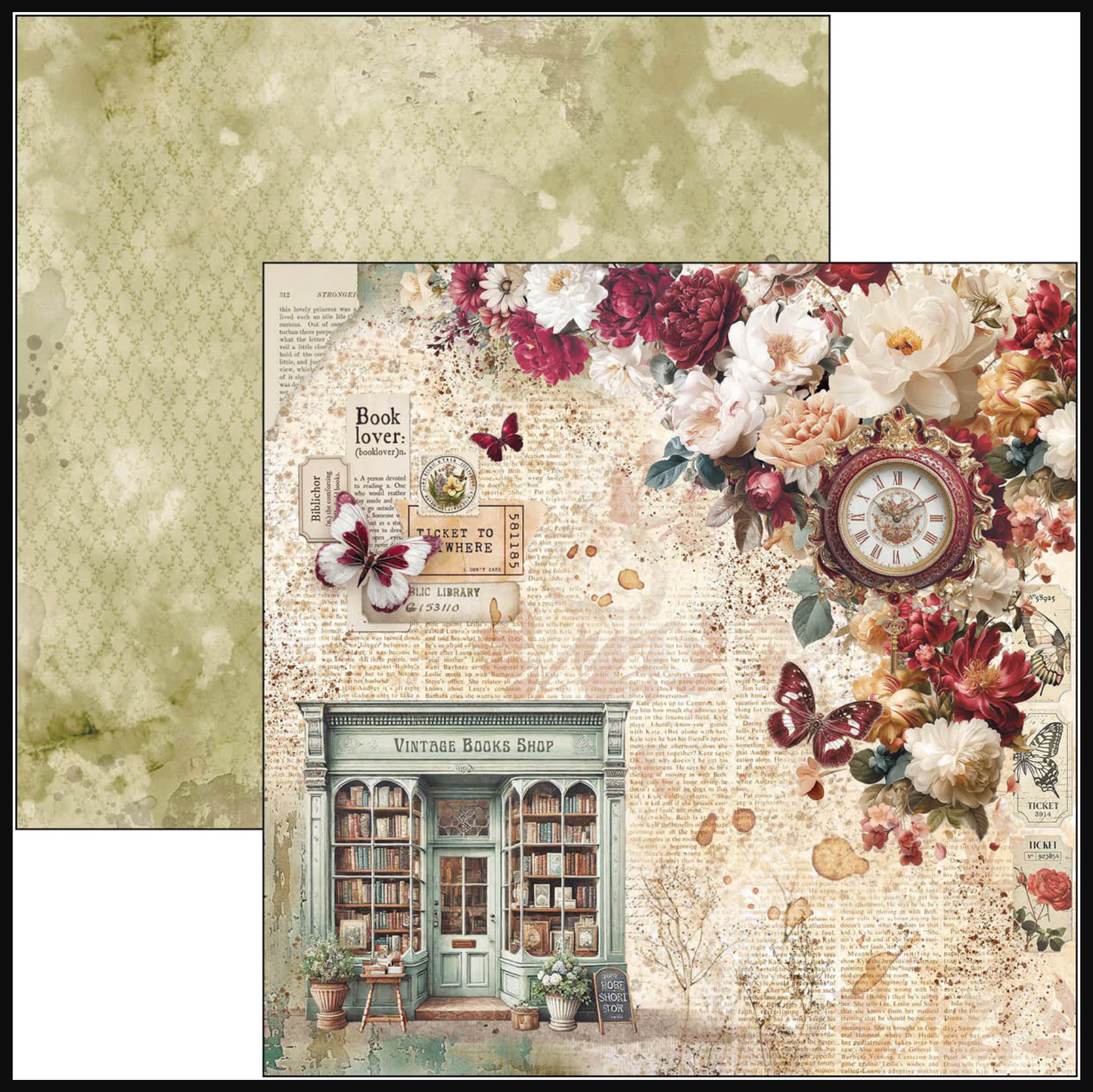 Ciao Bella Book Lovers Paper Pad 12"x12" 12/Pkg