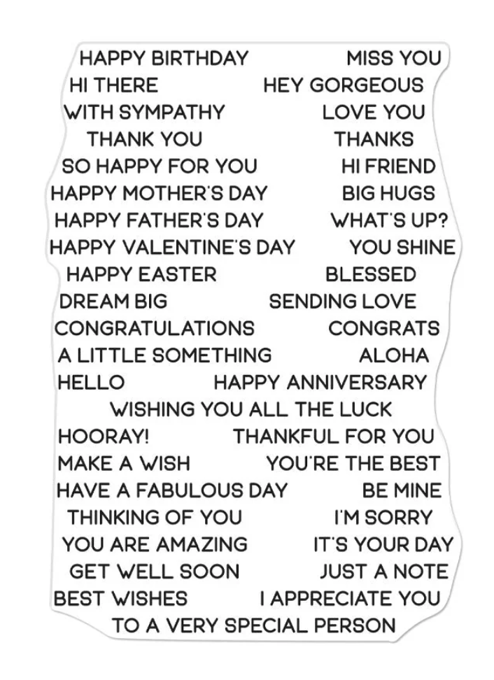 Hero Arts Everyday Sentiment Strips Clear Stamps