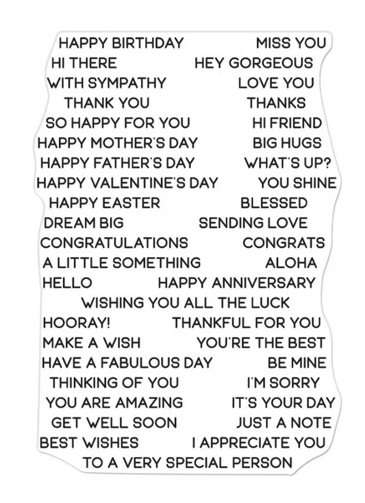 Hero Arts Everyday Sentiment Strips Clear Stamps