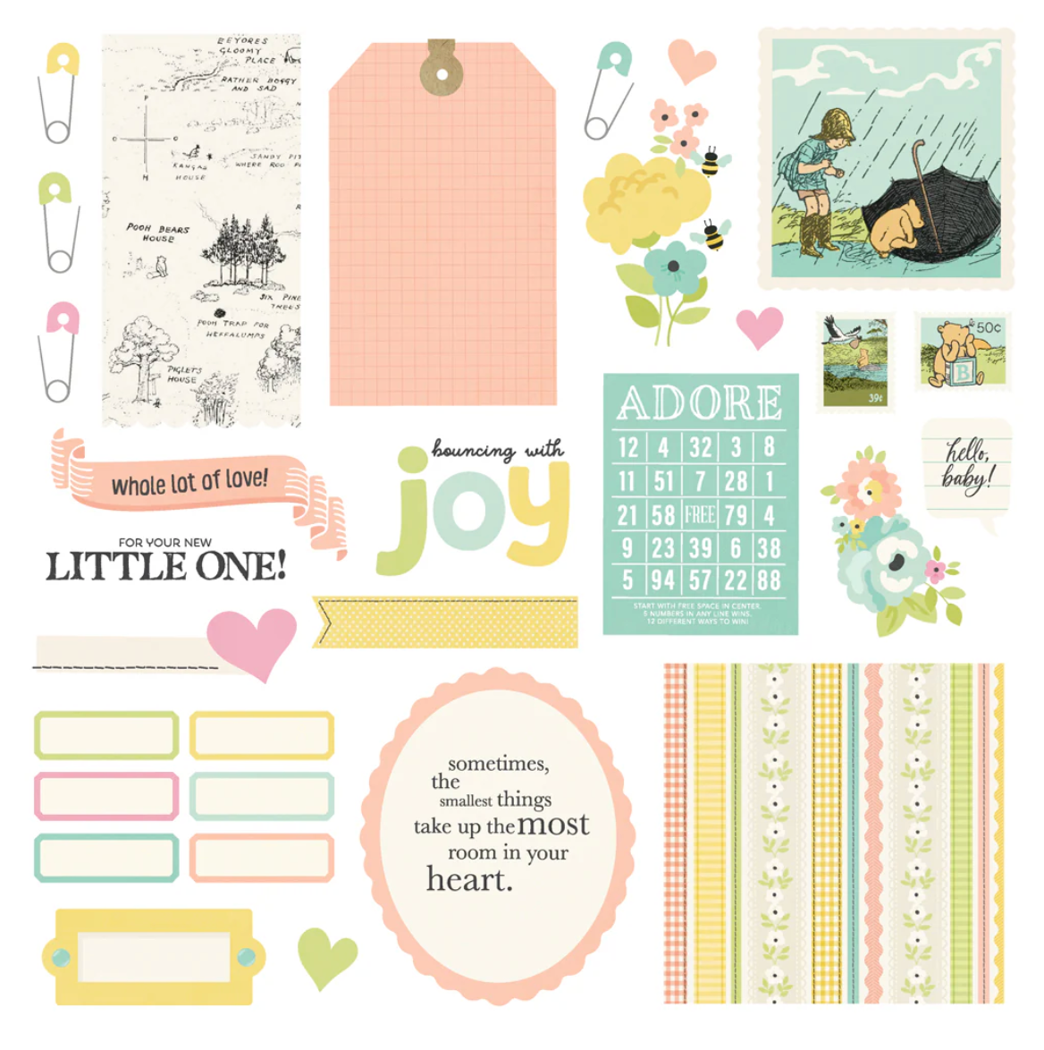 Simple Stories Say Cheese Classic Pooh Baby Simple Cards Card Kit