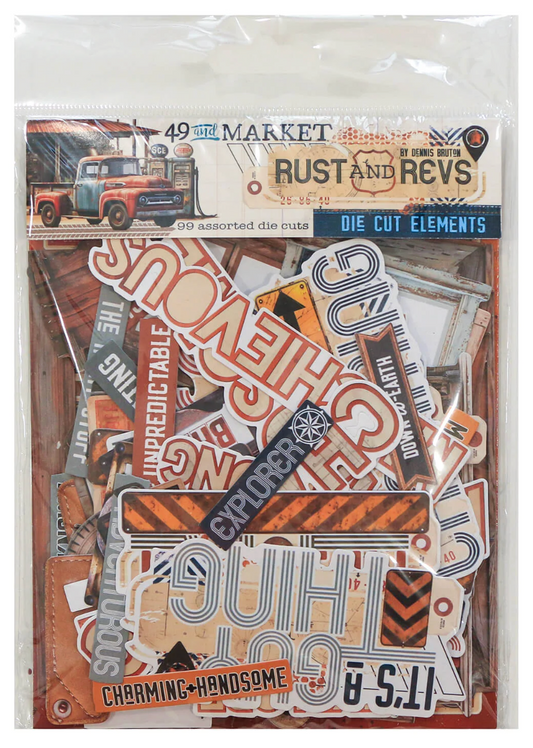 49 and Market Rust and Revs Die-cut Elements