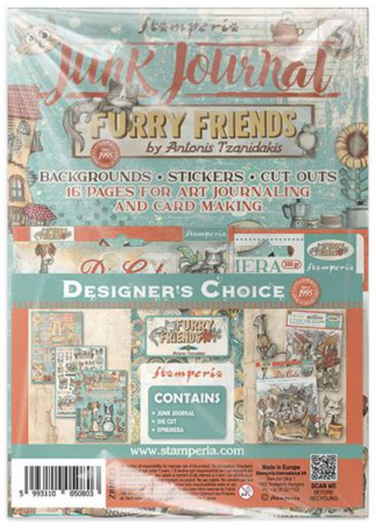 Stamperia Furry Friends Junk Journal Bundle