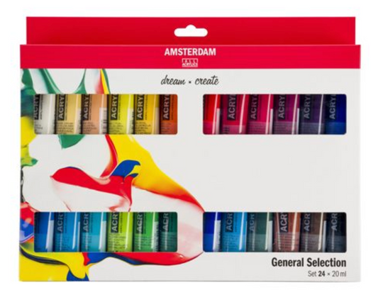 Amsterdam Standard Acrylic Paint Set 20ml 24/Pkg