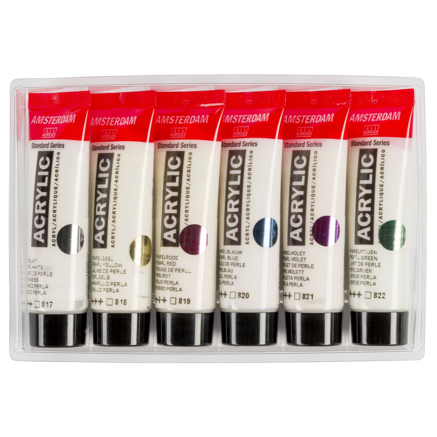 Amsterdam Standard Acrylic Pearl Paint Set 20ml 6/Pkg