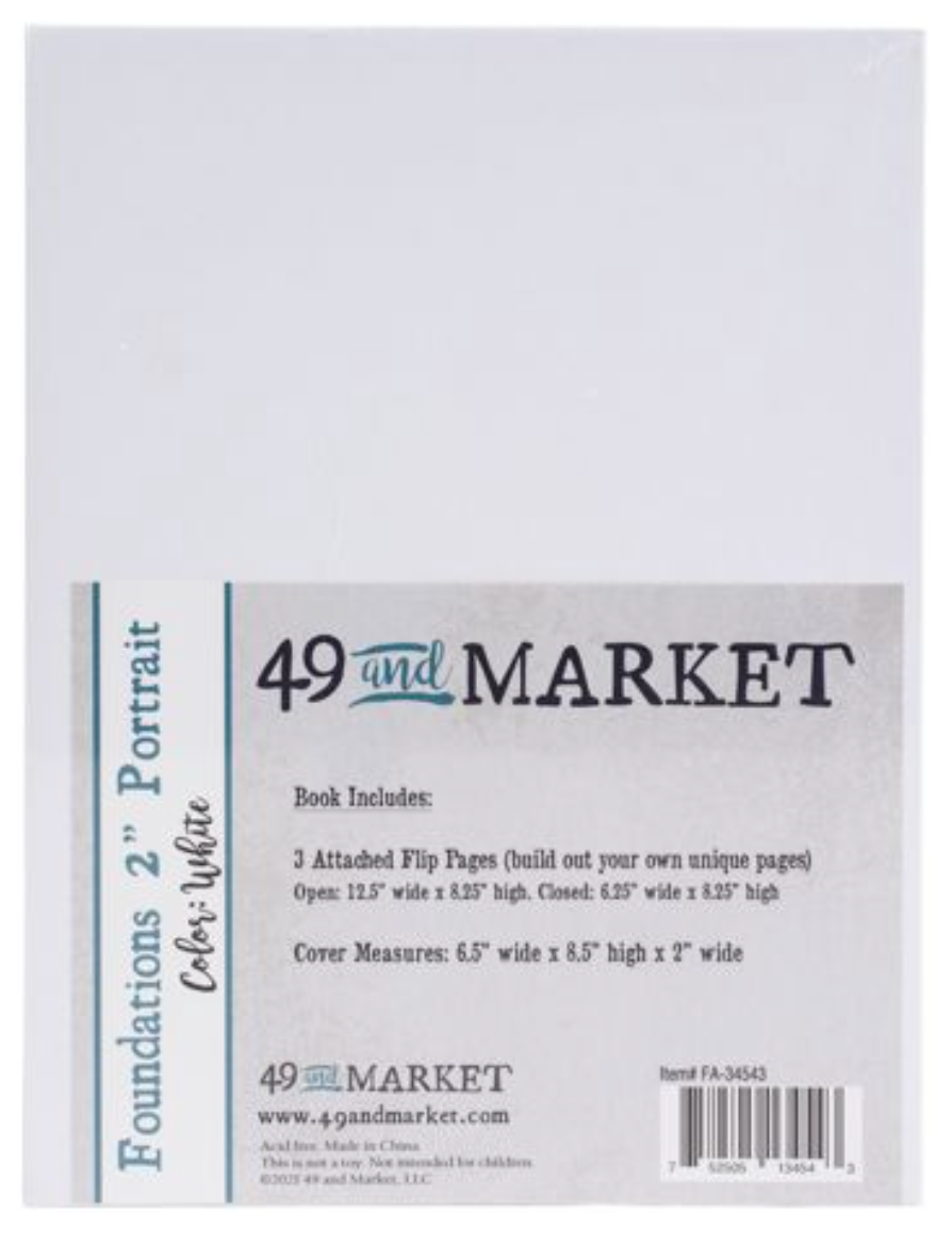 49 And Market Foundations 2" Portrait Album 8.5"X6.5"