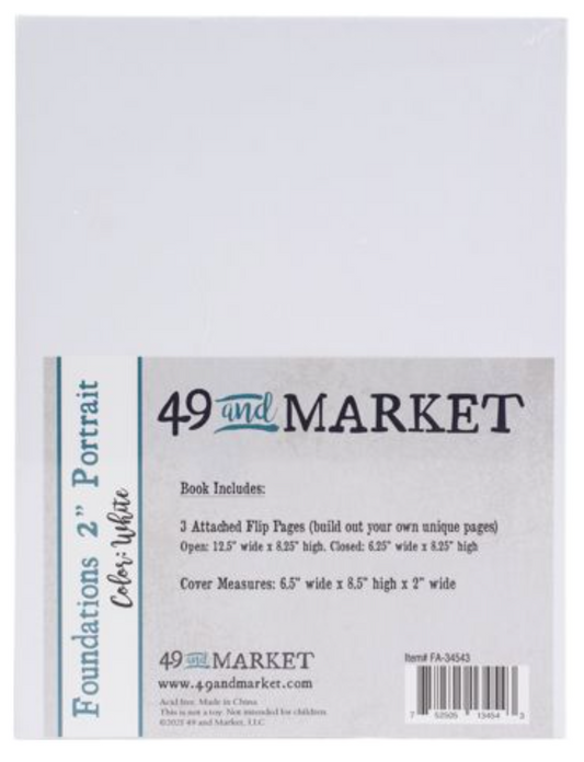 49 And Market Foundations 2" Portrait Album 8.5"X6.5"