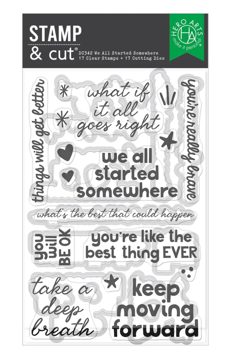 Hero Arts We All Started Somewhere Stamp & Cut Set