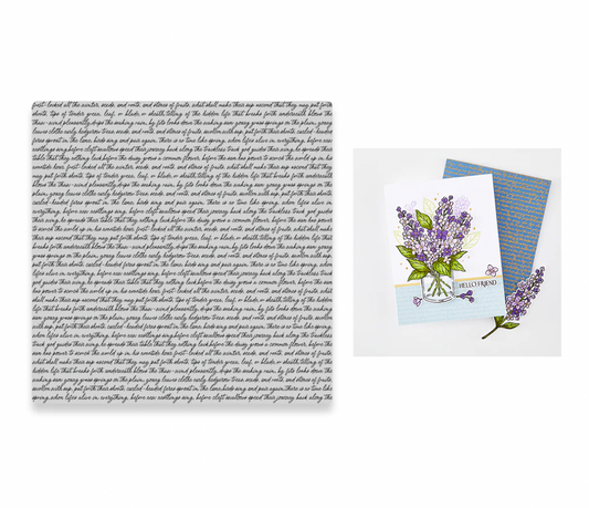 Hero Arts Birdsong Script Cling Stamp