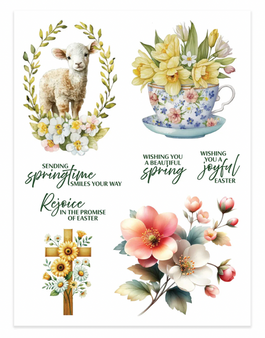 Spellbinders Spring Blessings Rub-On Sheets