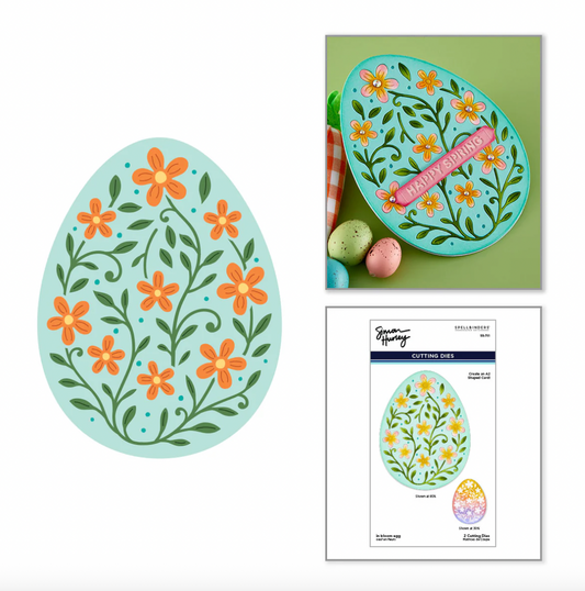 Spellbinders In Bloom Egg Etched Dies by Simon Hurley