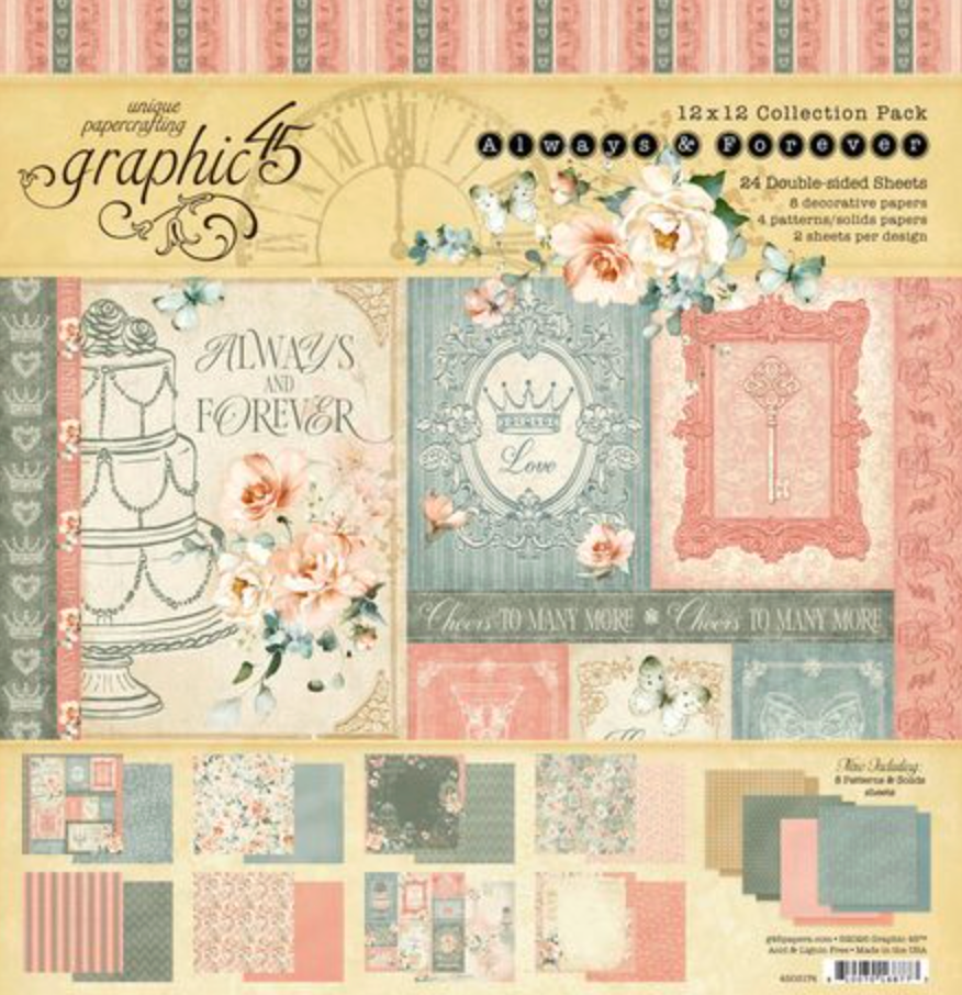 Graphic 45 Graphic 45 Collection Pack 12"X12" - Always and Forever