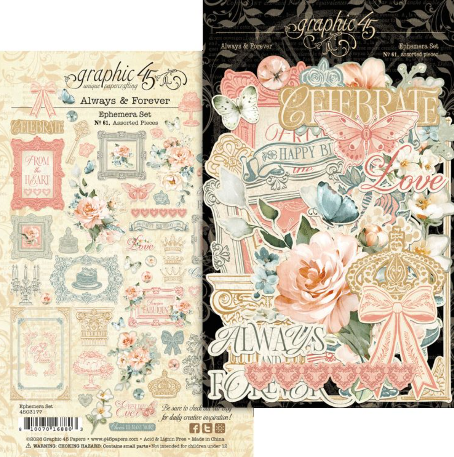 Graphic 45 Ephemera Set - Always and Forever