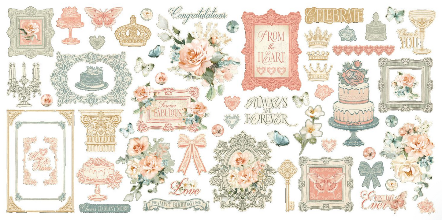 Graphic 45 Ephemera Set - Always and Forever